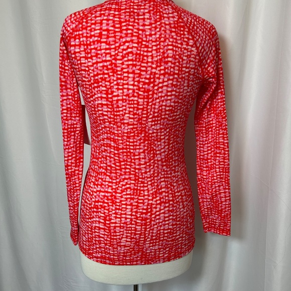 NWT ATHLETA POINT BREAK RASHGUARD PINK PRINT SHIRT - SIZE MEDIUM - Picture 3 of 4